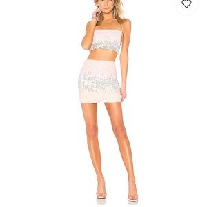 Revolve XS Sequin 2-piece dress